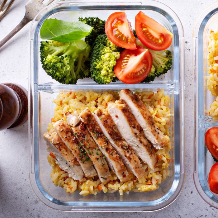 Low-calorie meal prep